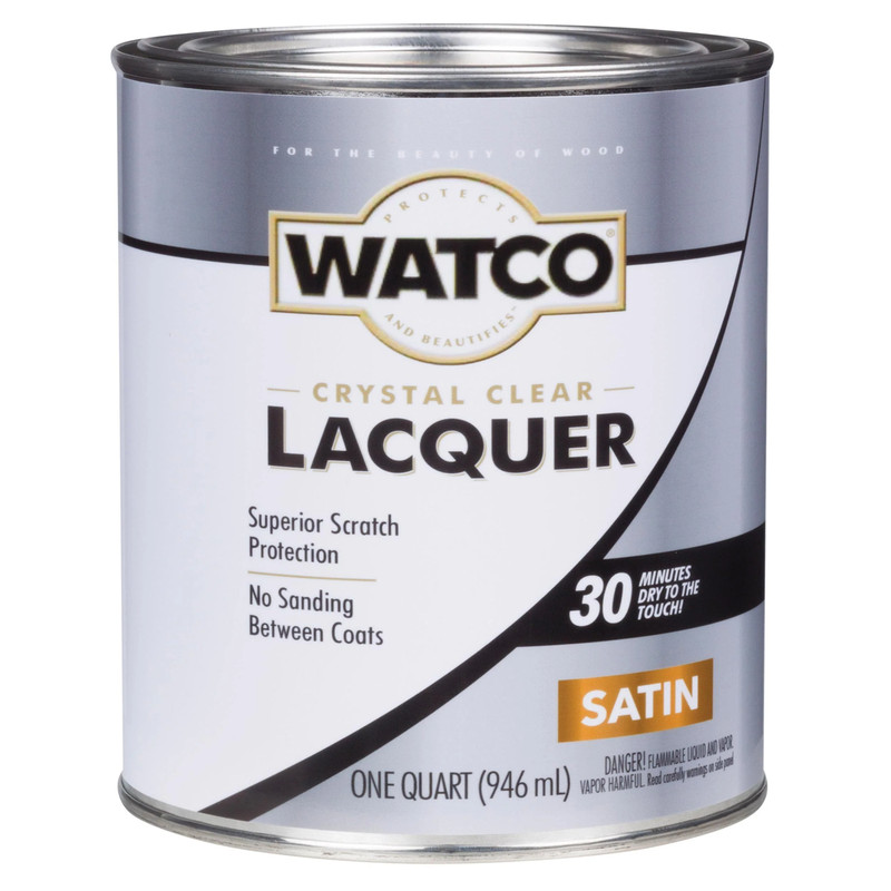 Lacquer - Solvent Based - Crystal Clear - Sheen:Satin - Size:1 Quart